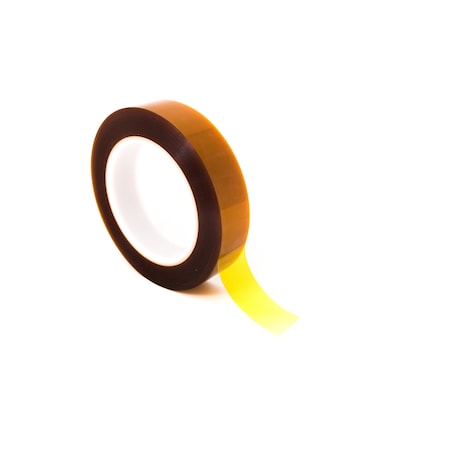 BERTECH Double Sided Polyimide Tape, 1 Mil Thick, 1/4 In. Wide x 36 Yards Long, Amber PPTDE-1/4